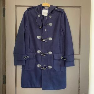 BB Dakota Navy Blue Duffle Coat Size Small Toggle